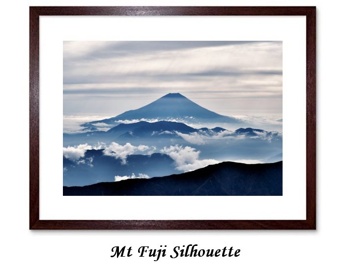 Mt Fuji Silhouette Framed Print